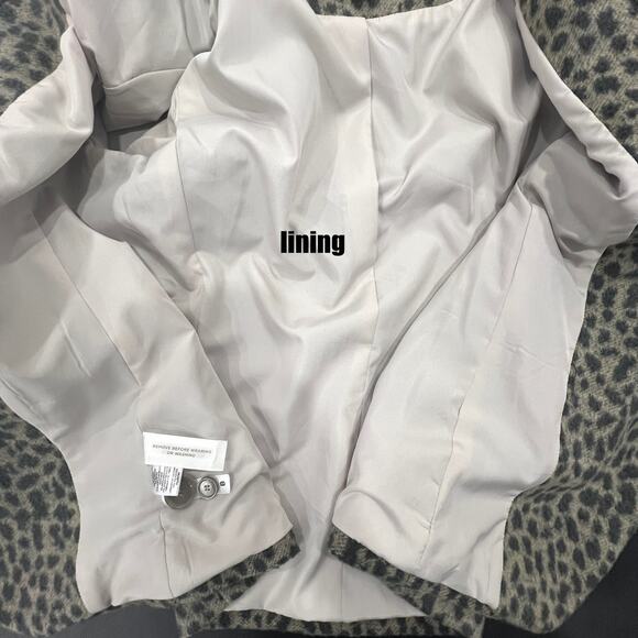 Ann Taylor LOFT Blazer Women's Size 2 Leopard Print Structured Lined Wool Blend - Picture 4 of 8